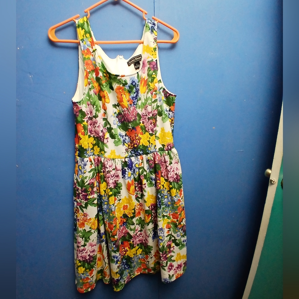 Jessica Howard Red Pink Sleeveless Sundress
